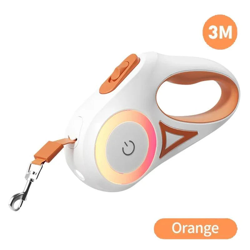 Lisslune | 5M Stylish LED Dog Leash with Retractable Design for Safe Night Walks