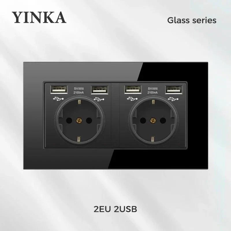 Lisslune | Elegant LED Crystal Glass Light Switch Panel - Versatile Multi-Control System