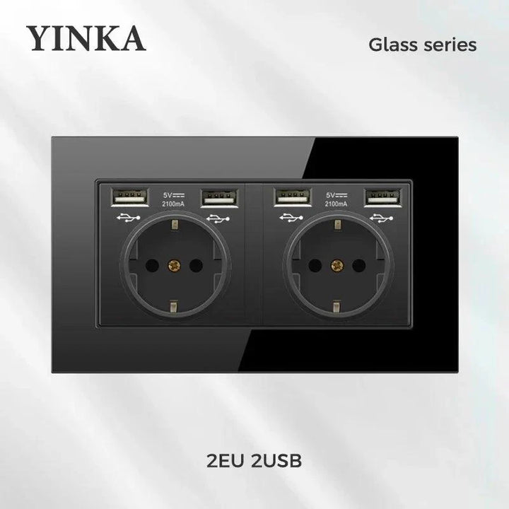 Lisslune | Elegant LED Crystal Glass Light Switch Panel - Versatile Multi-Control System