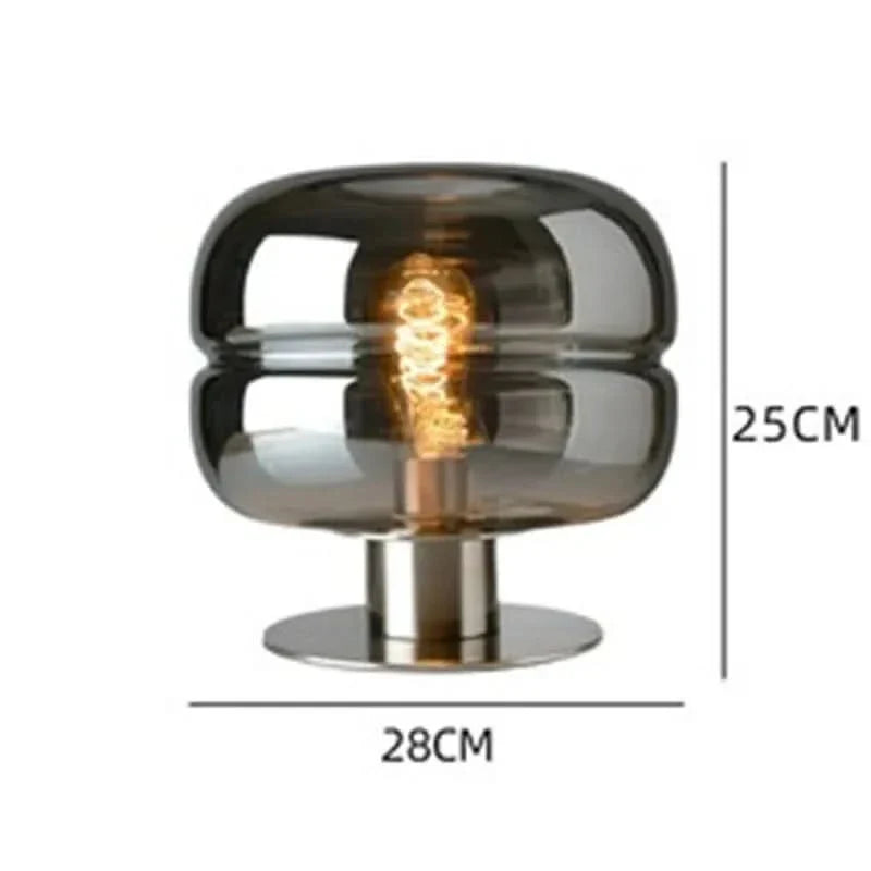 Lisslune | Scandinavian Glass Table Lamp – AuroraForm E27