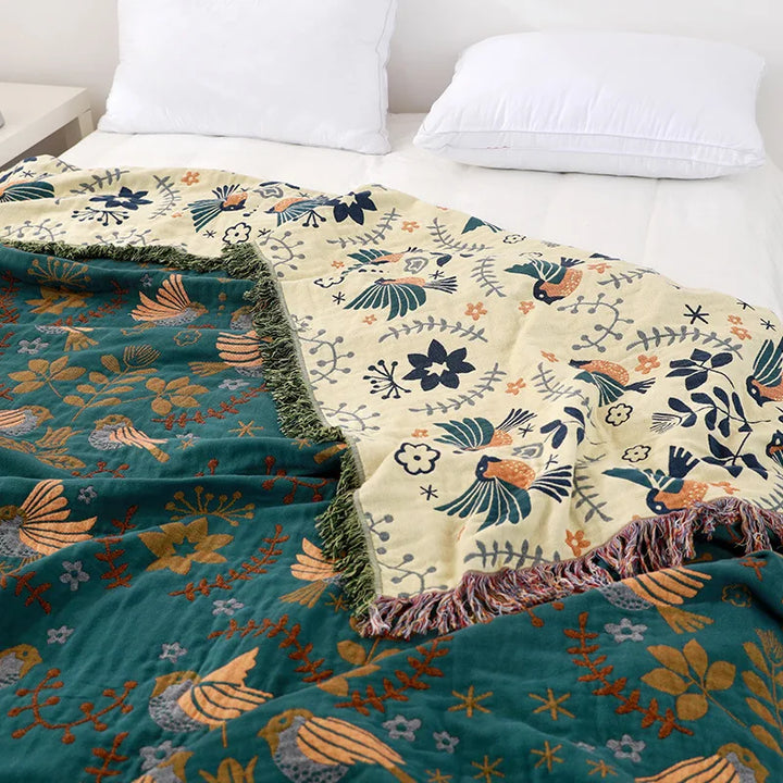 Rynx | Textile City Cotton Gauze Nordic Style Sofa Cover Home Bed Comfortable Blanket Travel Hiking Hotel Throw Quality Bedspread 230x250cm