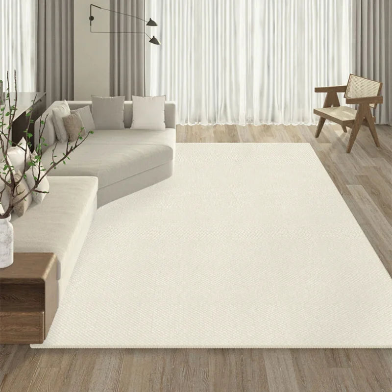 Rynx | Beige Bedroom Carpet Minimalist Solid Color Living Room Carpet Luxury Non-Slip Rug Customized Mats All-Around Carpet