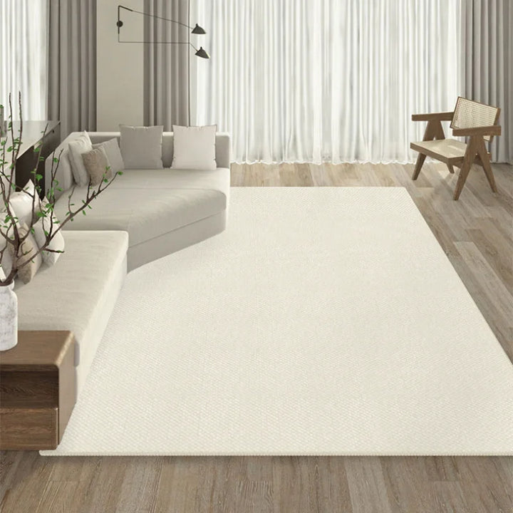 Rynx | Beige Bedroom Carpet Minimalist Solid Color Living Room Carpet Luxury Non-Slip Rug Customized Mats All-Around Carpet
