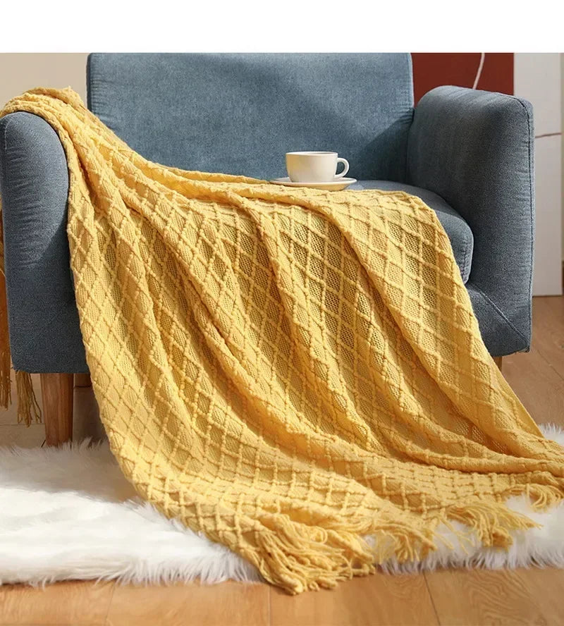 Lisslune | structured fringe blanket