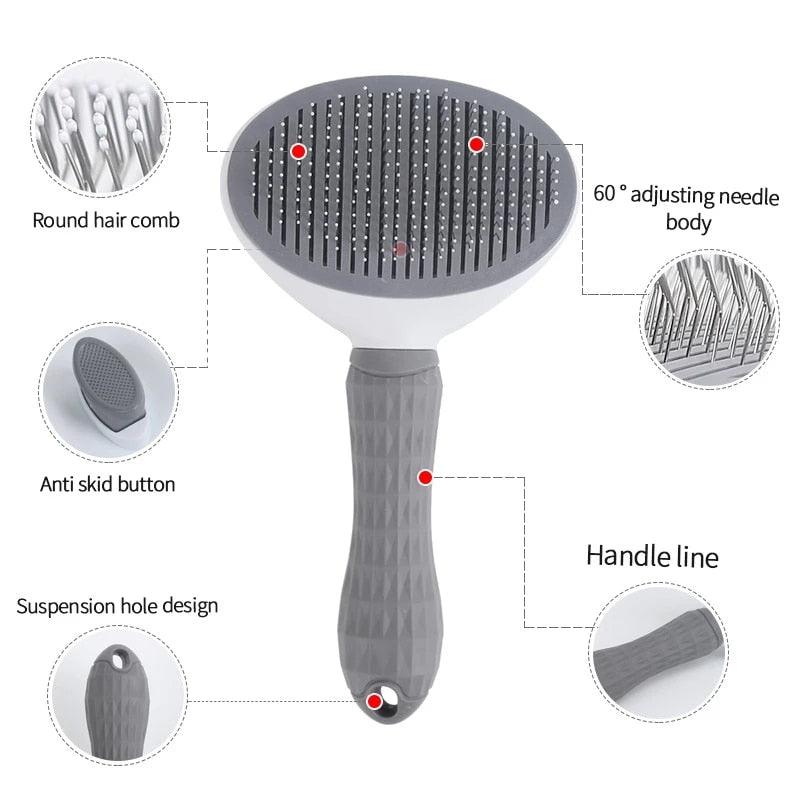 Lisslune | Revolutionary Self-Cleaning Pet Grooming Brush for Dogs and Cats - Effortlessly Remove Tangles!