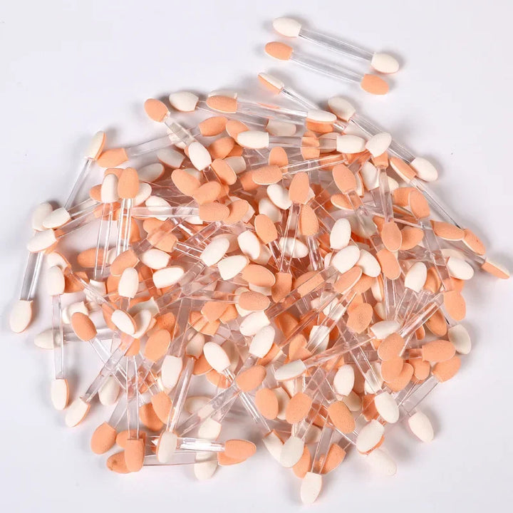 Rynx | 10/100 pcs Small Portable Eyeshadow Applicators in Bulk Double Sponge Eyeshadow Brush Makeup Tools Double-Headed Eyeshadow Brush