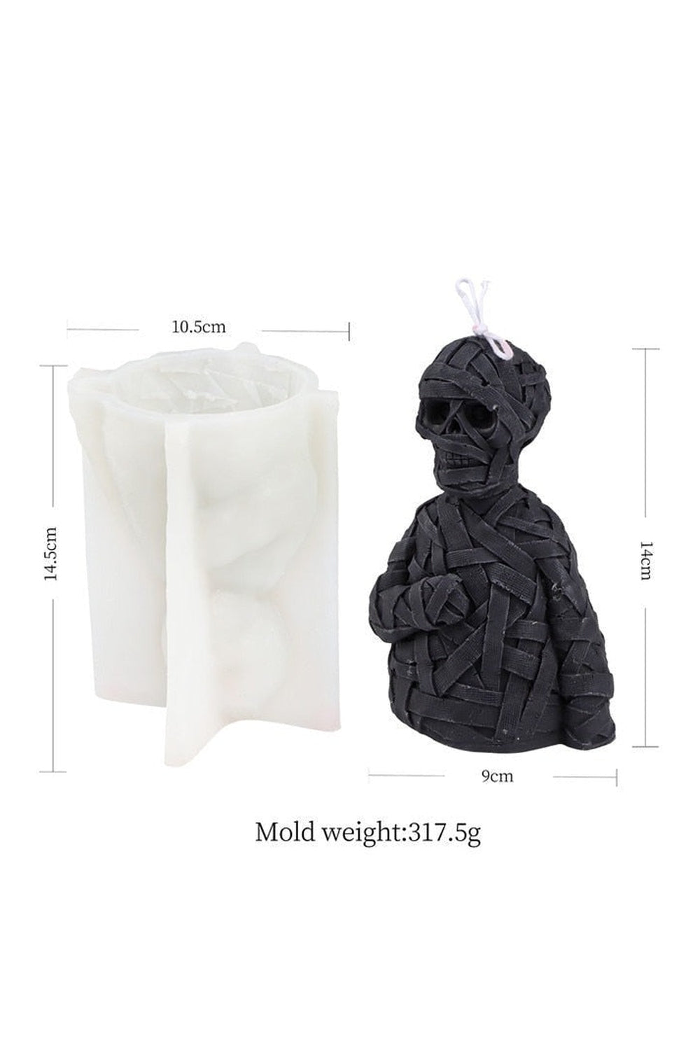 Lisslune | Skull Creepy Candle Shape
