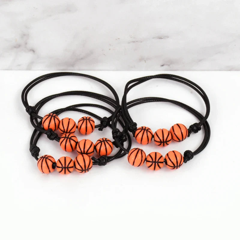 Rynx 10/20 pcs. Sports theme party bracelets soccer baseball basketball beads charm children's birthday gifts for guests piñata filling