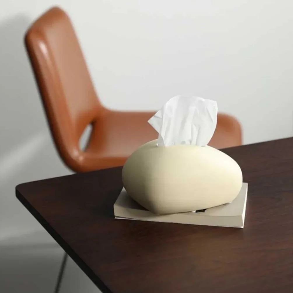 Rynx | Nordic Fabric Box Ceramic Bedroom Paper Storage Box New Office Decorative Household Towel Holder High Quality Napkin Dispenser