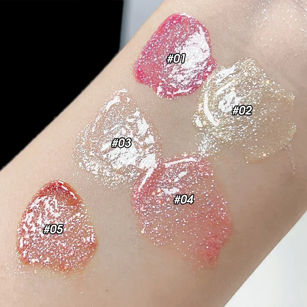 Rynx | Sparkling fine glitter lip balm moisturizing non-sticky cup lip lacquer long-lasting shimmer glossy liquid lipstick Korean makeup cosmetics