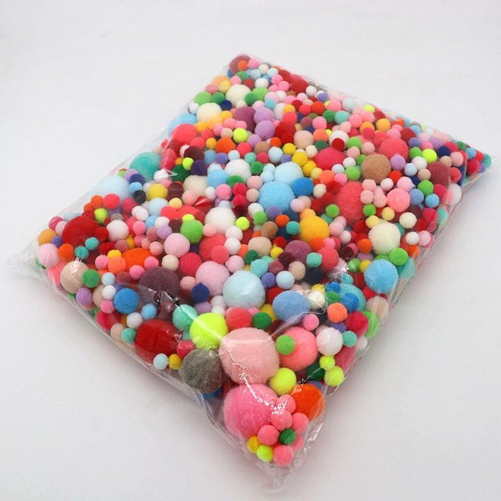 Lisslune | Colorful Spandex Pompom Craft Kit for Creative Projects