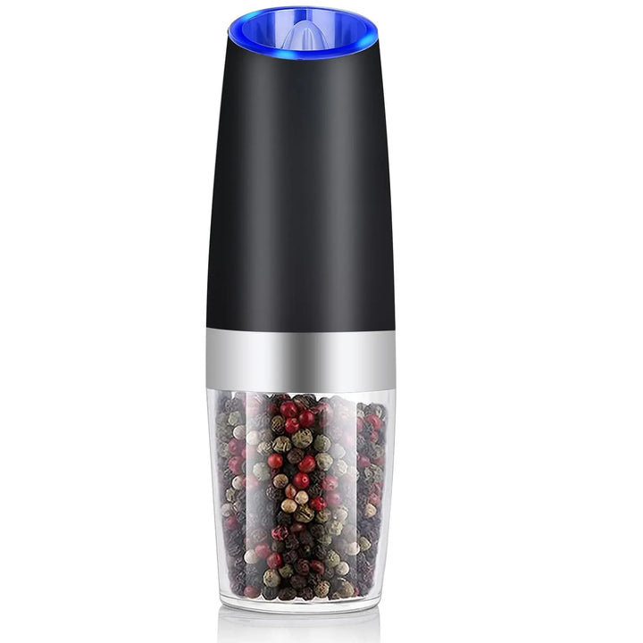 Lisslune | Effortless Electric Salt and Pepper Grinder - Automatic Gravity Spice Mill and Cumin Grinder, Essential Kitchen Gadgets for Cooking and Seasoning