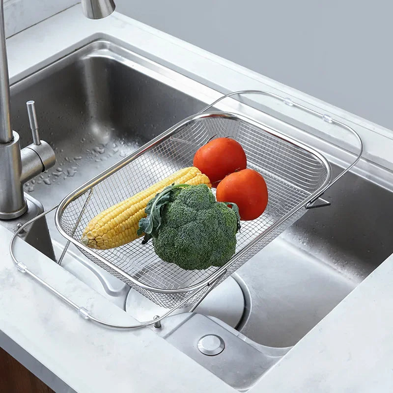 Lisslune | Space-Saving Over-Sink Mesh Strainer Rack