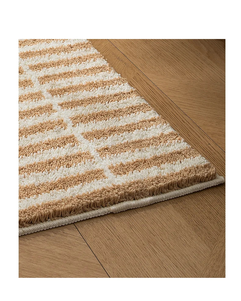 Rynx | Striped long plaid-padded rug memories flocking rug floor anti-slip mat bath mat bedroom rug bedroom changing room bathroom