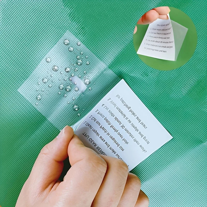 Rynx | 5/10 pcs Outdoor Tool Waterproof TPU Sticker Transparent Patch Repair Kit for Air Mattress, Swim Ring, Tent, Canvas Canopy