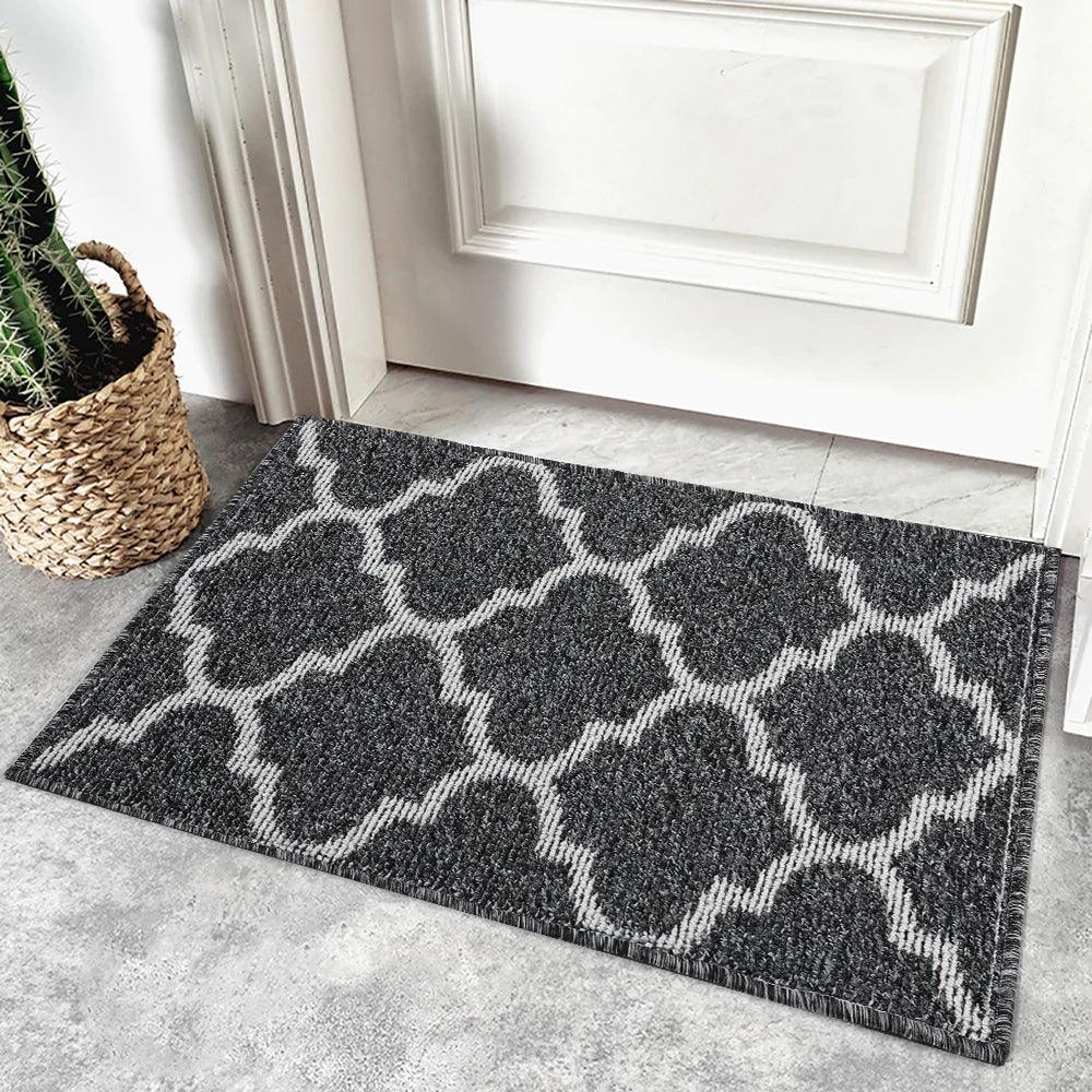 Lisslune | Luxurious non-slip microfiber welcome mat: Chic moisture-absorbing rug for entrances