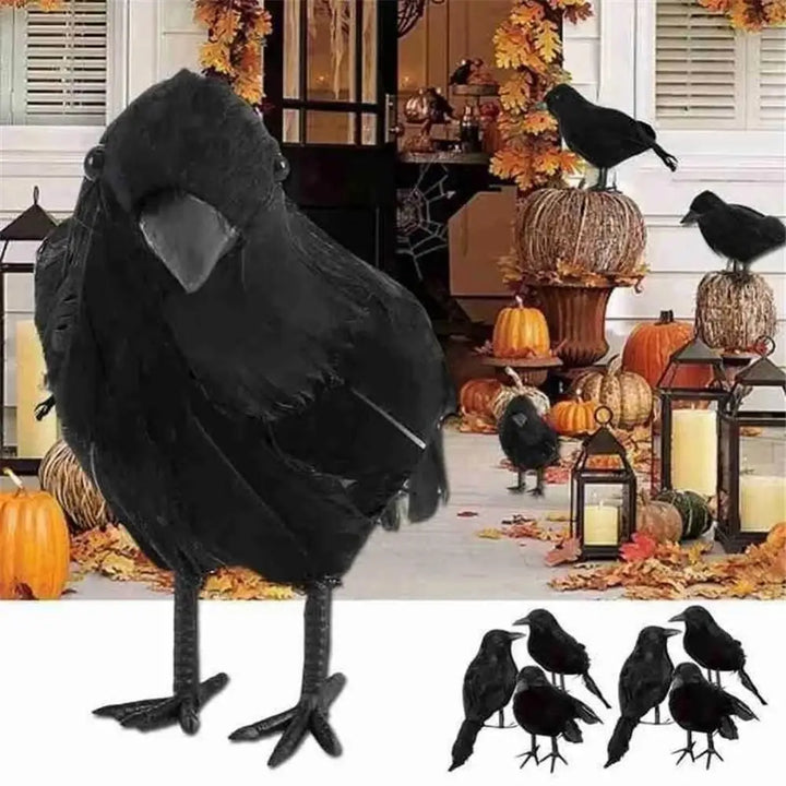 Rynx | Halloween Decoration Simulation Black Crow Raven Bird Repellent Pest Control Pigeon Repellent Garden Decoration Outdoor