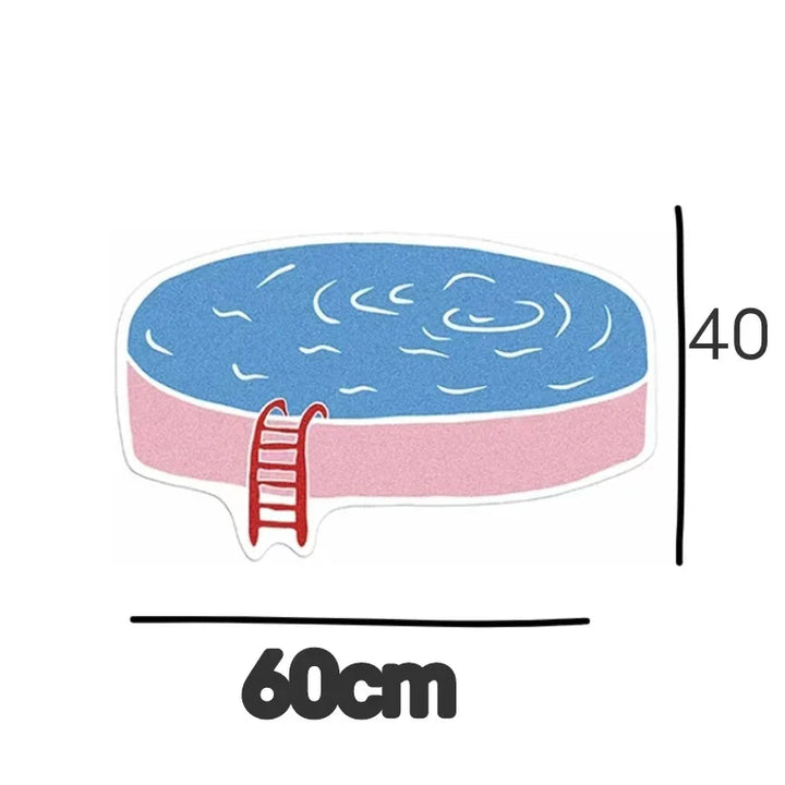 Rynx | Cute Carpet Summer Pool Party Trend Elements Home Decor Living Room Bedroom Carpet Soft Comfortable Fluffy Mats