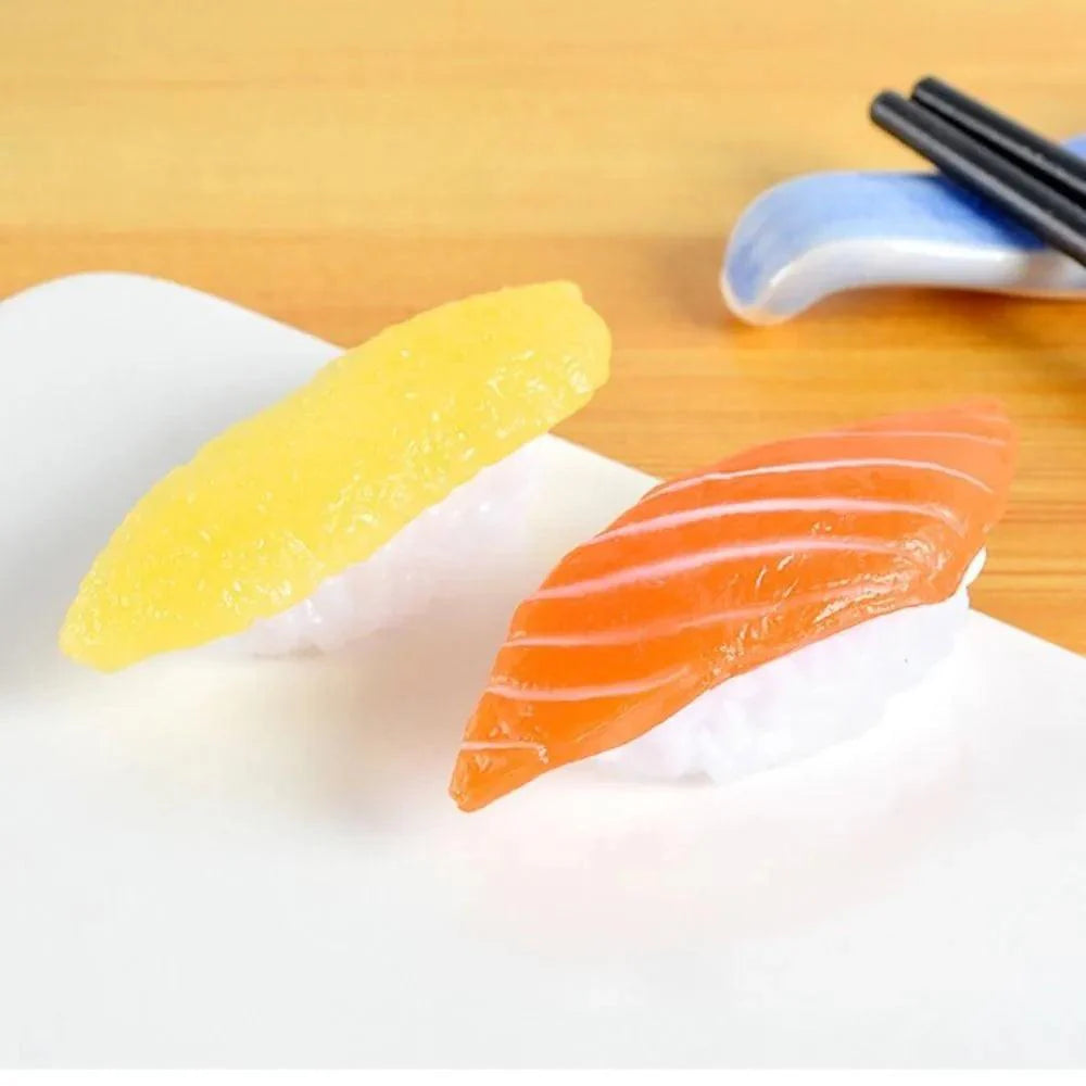 Lisslune | Realistic Artificial Sushi Set - 10pcs Decorative Japanese Rolls for Photography and Home Styling