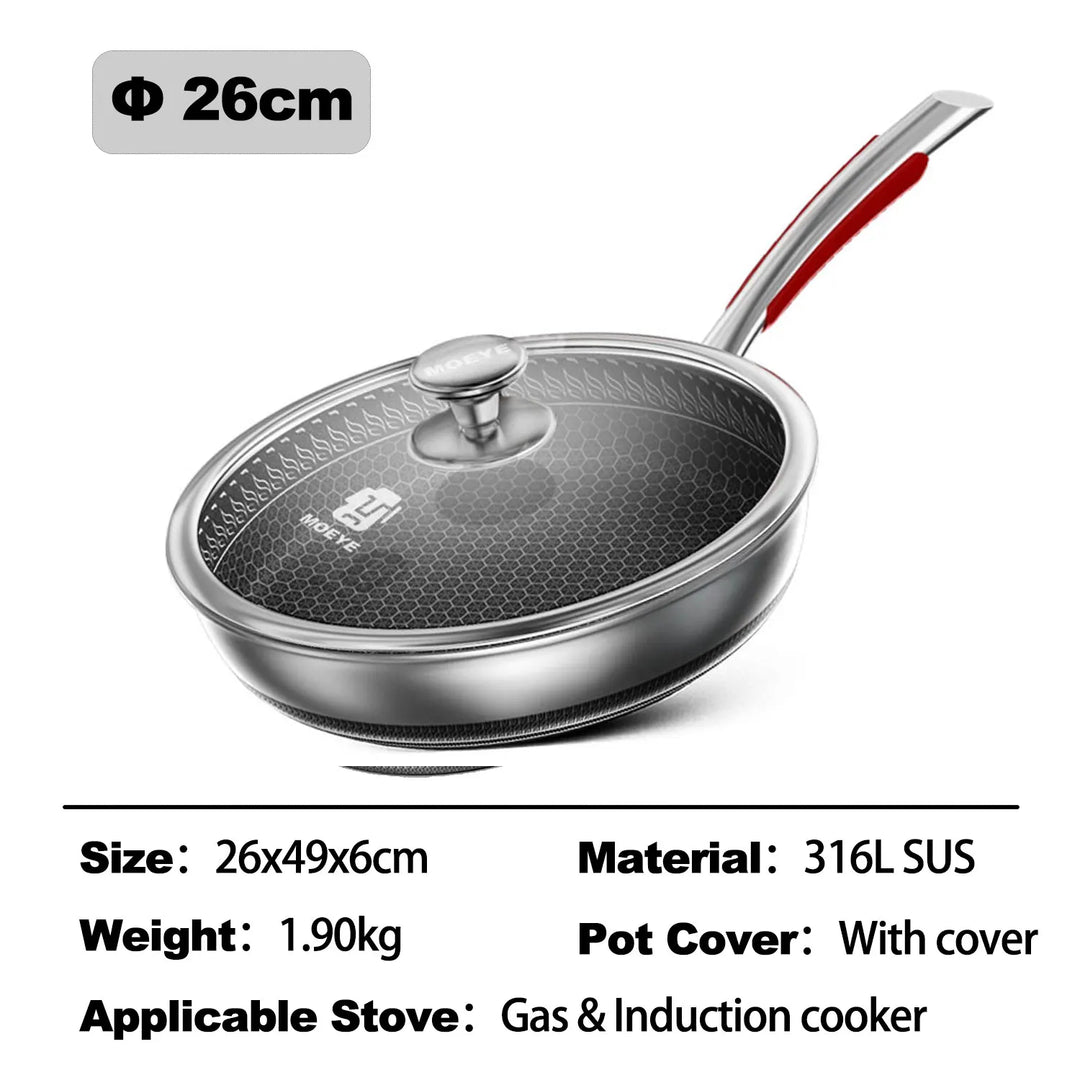 Lisslune | Safe Cook Nonstick Antibacterial Stainless Steel Pan
