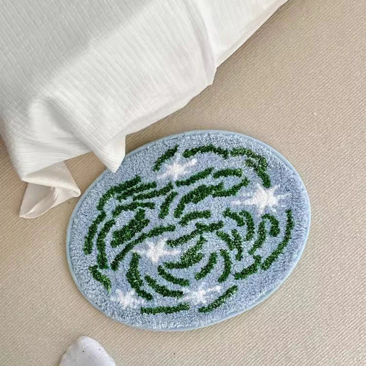 Rynx | Scenic Tufting Glossy Lake Bathroom Mat Soft Cushion Underpad Bedroom Rug Floor Mat Aesthetic Home Decor