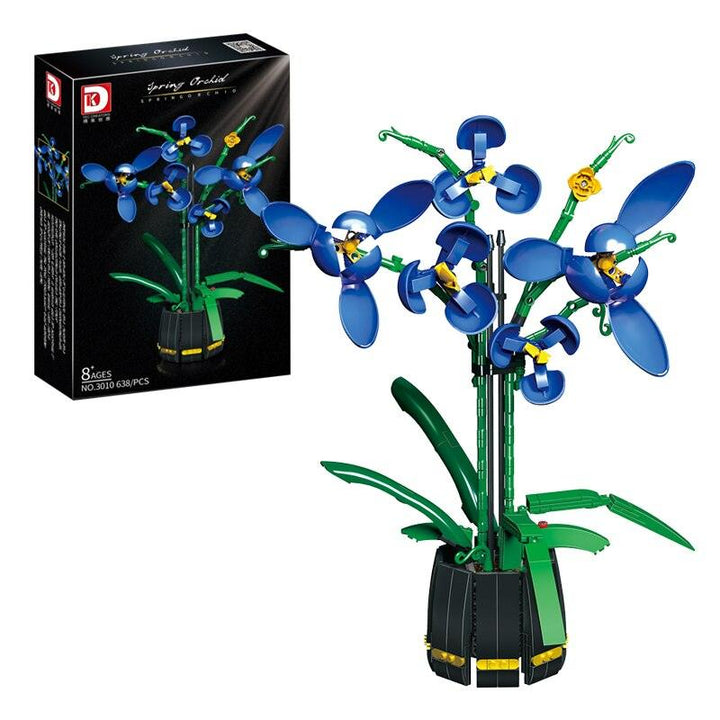 Lisslune | DIY Elegant Blue Phalaenopsis Flower Craft Kit: Create your own impressive home accessory