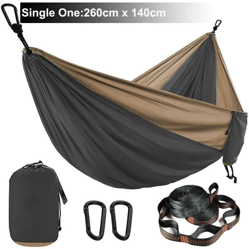 Lisslune | Zowee Ultimate Adventure Hammock Set with Tree Straps & Heavy Carabiners | Ultra-Durable Parachute Nylon