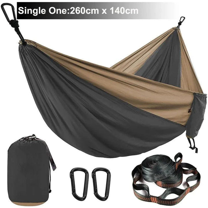 Lisslune | Zowee Ultimate Adventure Hammock Set with Tree Straps & Heavy Carabiners | Ultra-Durable Parachute Nylon