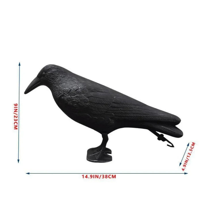 Rynx | Garden Decoration Outdoor Simulation Black Crow Raven Bird Deterrent Pest Control Pigeon Deterrent Garden Decoration Outdoor