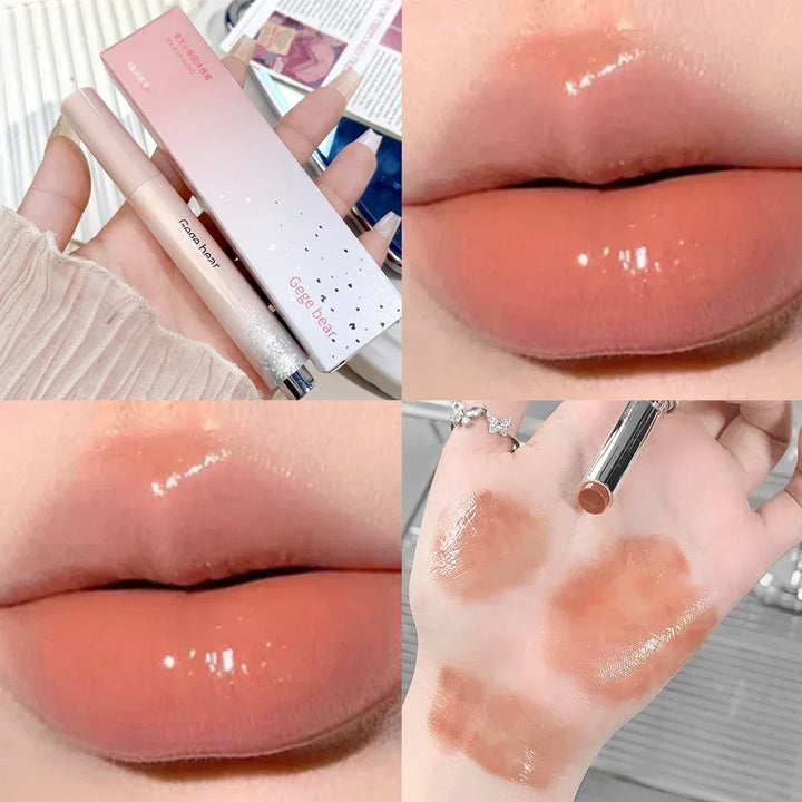 Rynx | Clear Water Light Solid Lip Gloss Gel Watery Pink Lipstick Pencil Moisturizing Mirror Lipstick Pencil Korean Lip Makeup Cosmetics