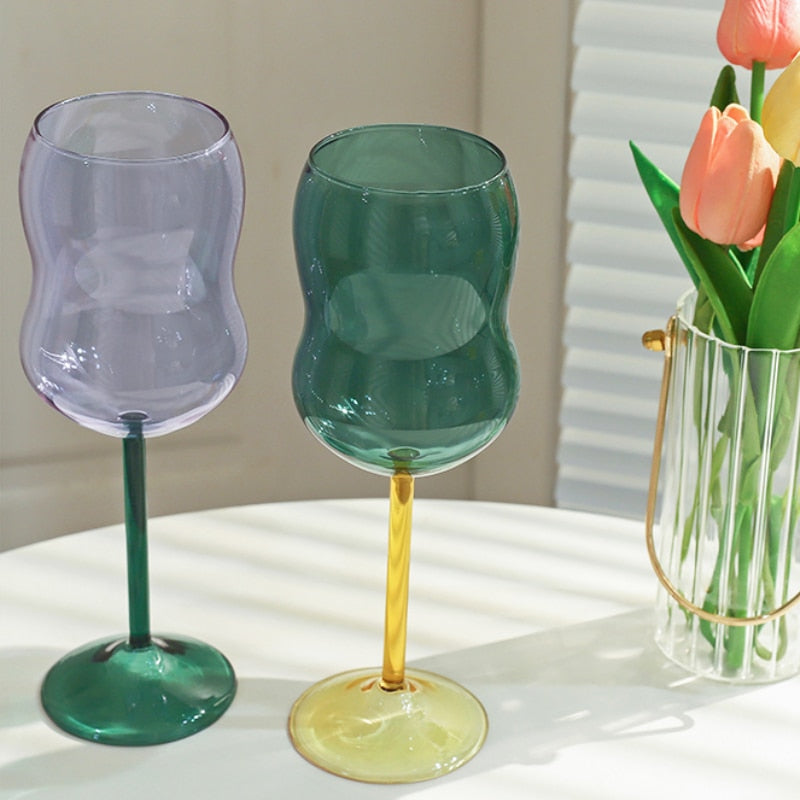 Lisslune | 2-colored Chubby wine glass