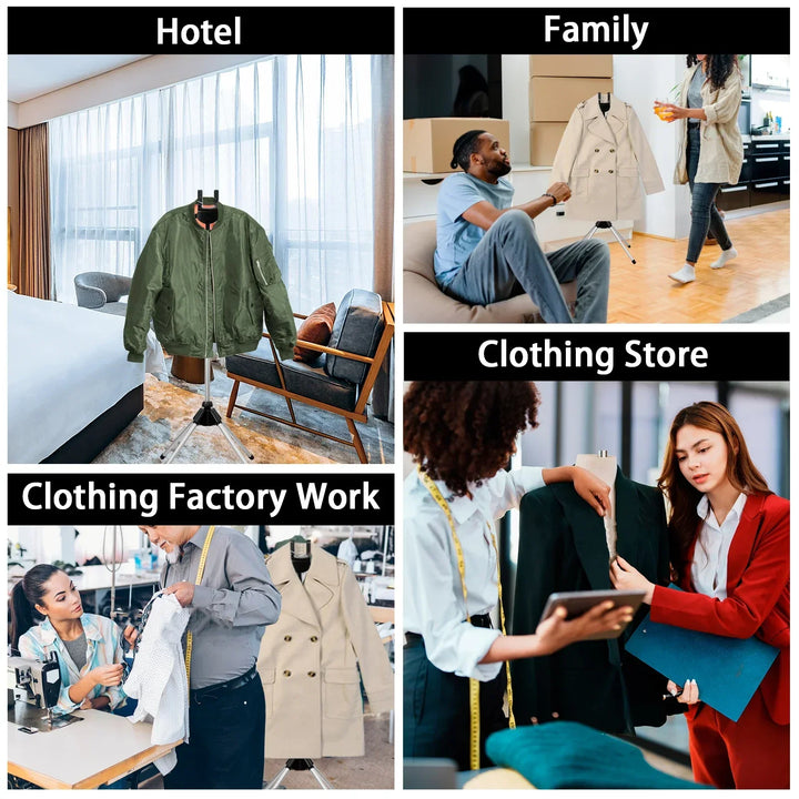 Lisslune | Adjustable Telescope Steam Stand for Clothing – Foldable & Portable