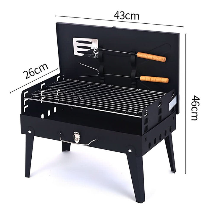 Lisslune | Folding Steel Grill for Mobile BBQ & Spontaneous Grilling Fun