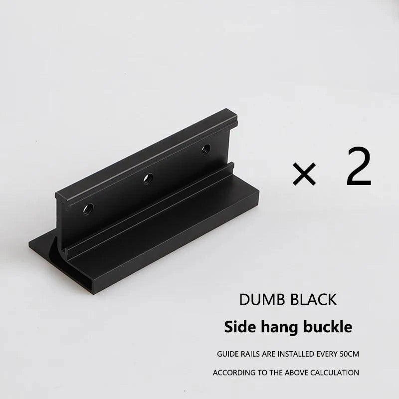 Lisslune | Tranquil Motion Black Elegance Sliding Door System Kit