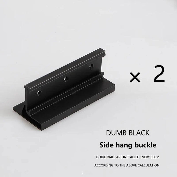 Lisslune | Tranquil Motion Black Elegance Sliding Door System Kit
