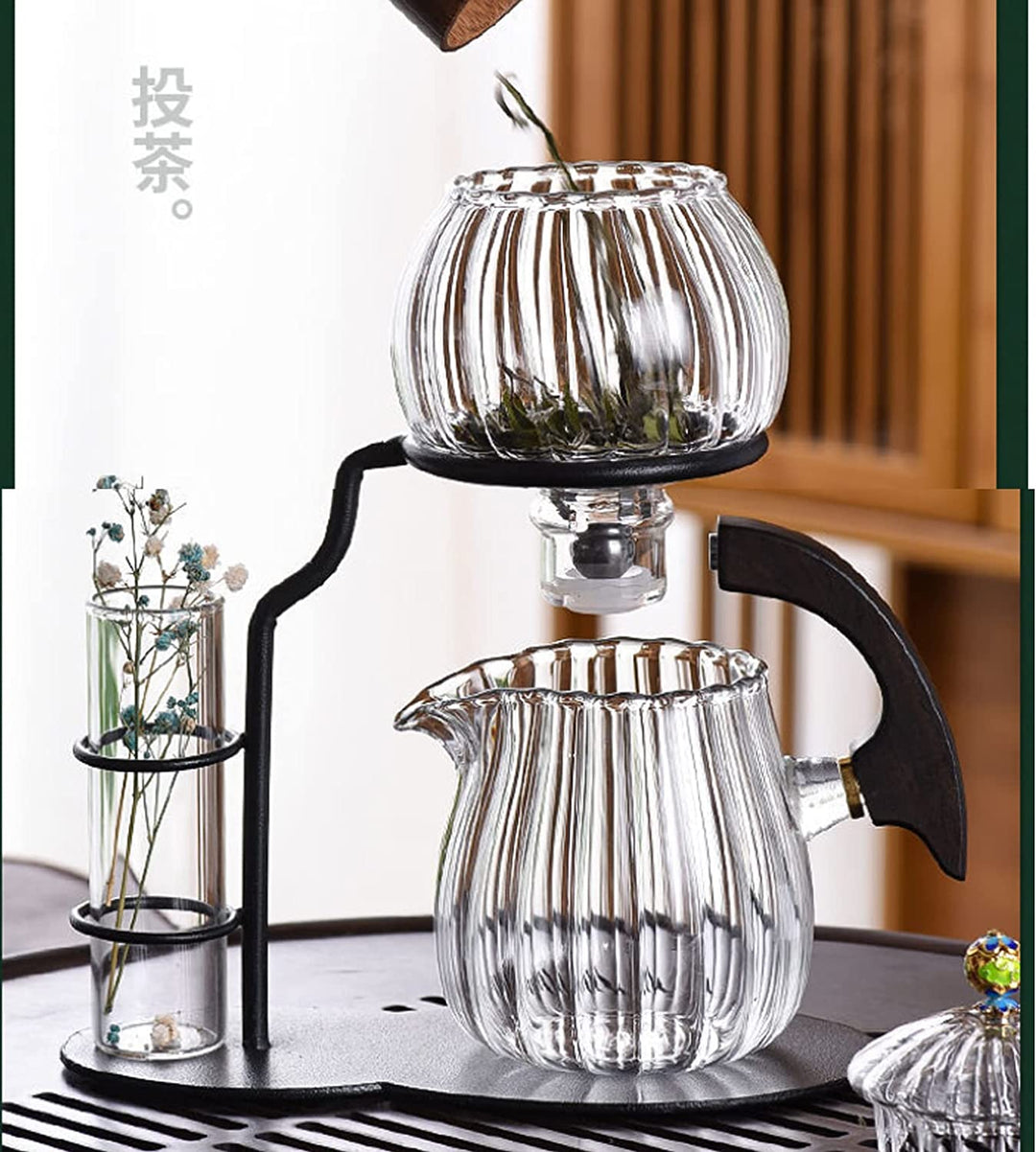Lisslune | Nature Leaf Magnetic Semi-Automatic Tea Set