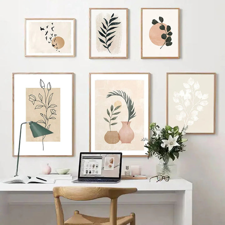 Lisslune | Vase & Bird Canvas Poster