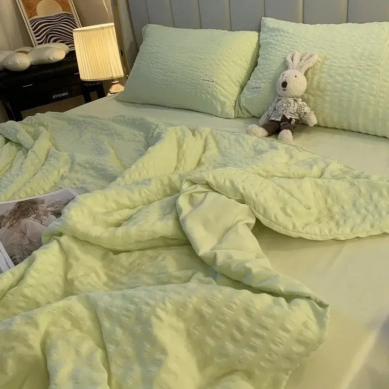Rynx 1 Pc Summer Cooler Comforter Cheap Bed Covers Quilted Blankets Spring Double Super Single King Comforter Pure Machine Washable Blanket