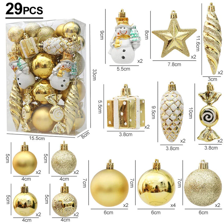 Rynx Christmas Tree Ornaments Red Candy Cane Hanging Decoration Large Pendants Set Christmas Decorations For Home 2024 Natal Navidad New Year