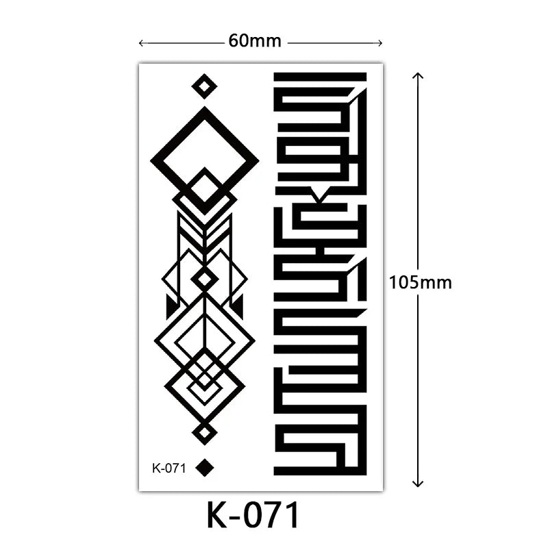 Rynx | New Temporary Tattoo Stickers Sexy Totem Butterfly Dreamcatcher Transfer Flash Tattoo Women Neck Hand Body Art Artificial Tattoos Men
