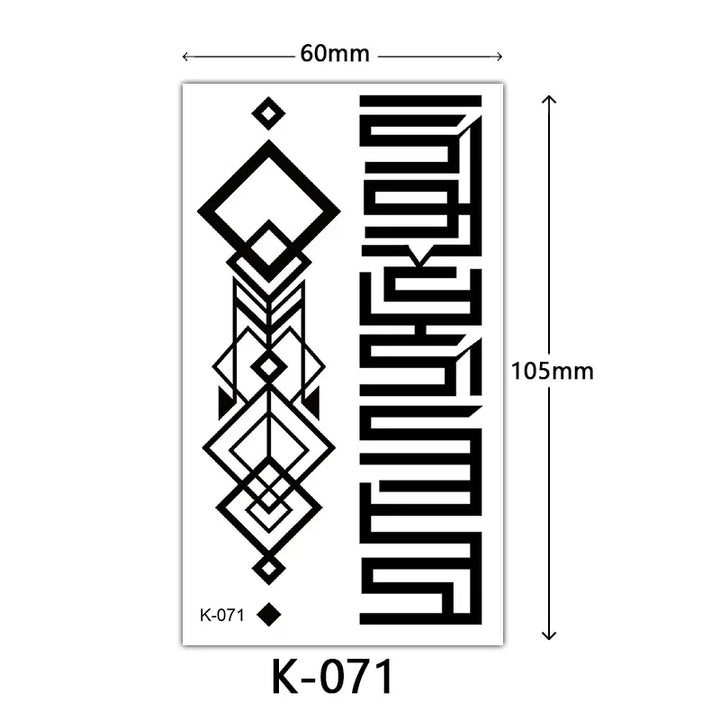 Rynx | New Temporary Tattoo Stickers Sexy Totem Butterfly Dreamcatcher Transfer Flash Tattoo Women Neck Hand Body Art Artificial Tattoos Men