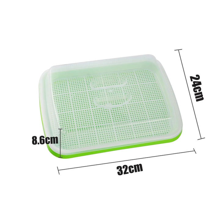 Lisslune | Sustainable Home Sprout Growth Kit - Simple Green & White Seed Tray Solution