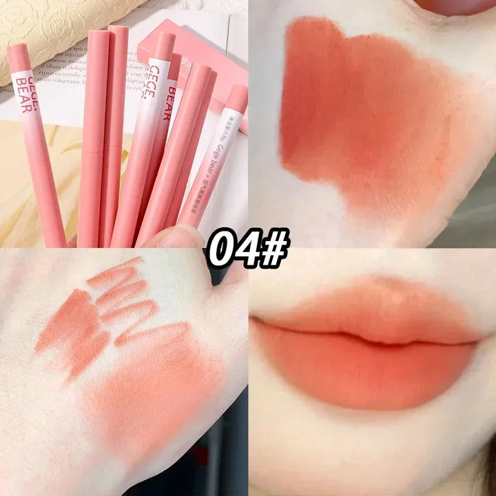 Rynx | Waterproof Lipstick Pencil Matte Nude Soft Solid Lipstick Pencil Long-lasting Professional Women's Lip Contour Korean Makeup