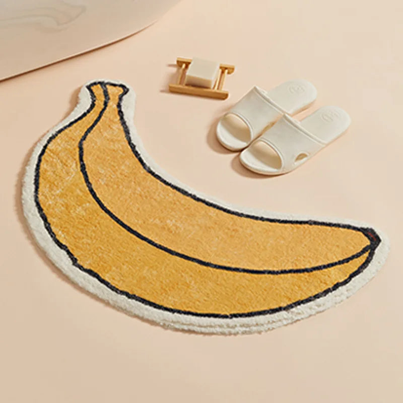 Rynx | Sweet Print Fruit Bathroom Mat Cartoon Bathroom Mat Bedside Rug Soft Living Room Rug Area Floor Cushion Kawaii Home Decor