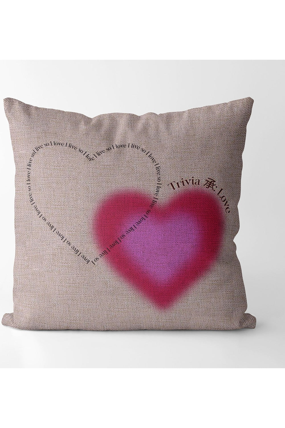Lisslune | Pink square decorative pillowcase