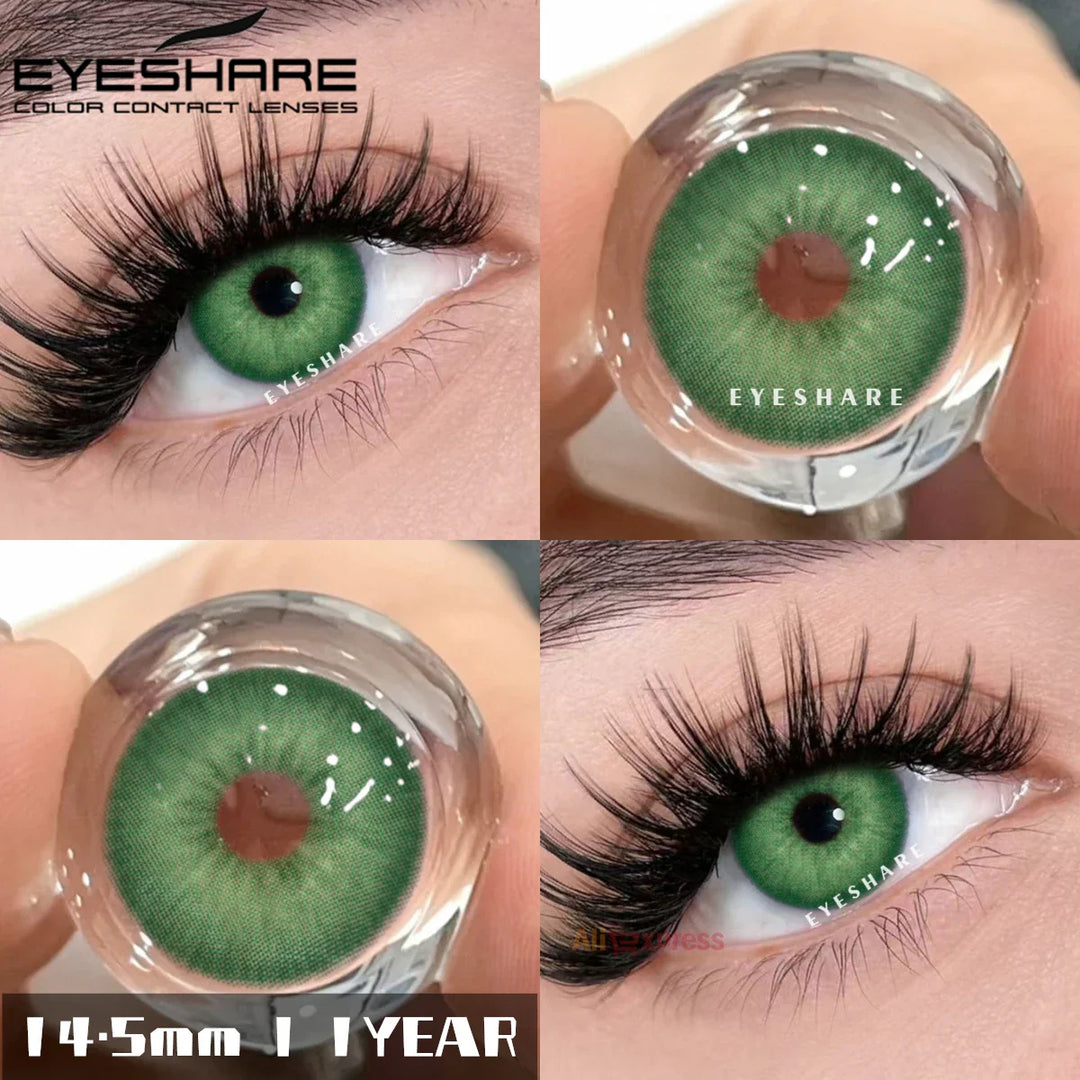 Rynx | Colorful Contact Lenses for Eyes Blue Contacts Gray Brown Lenses Green Eye Contact Lenses Beautiful Pupil Yearly 2 Pieces/Pair