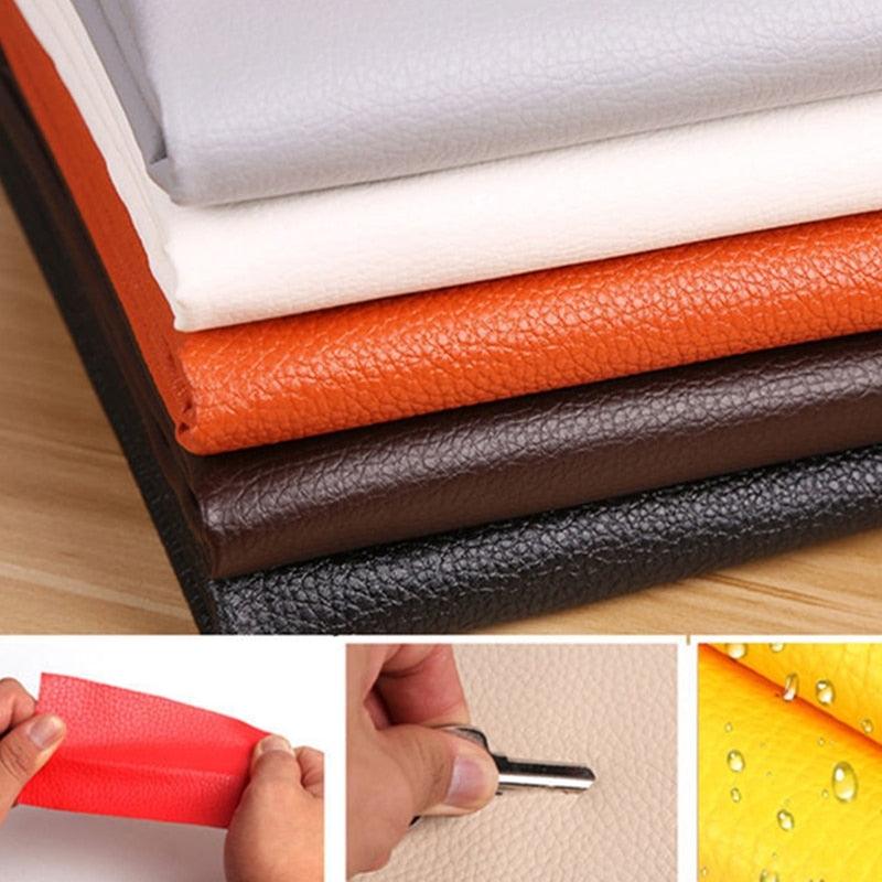 Lisslune | Jumbo XL Luxe Litchi Leather Repair Stickers - Stylish Solutions for Elegant Furniture Repairs