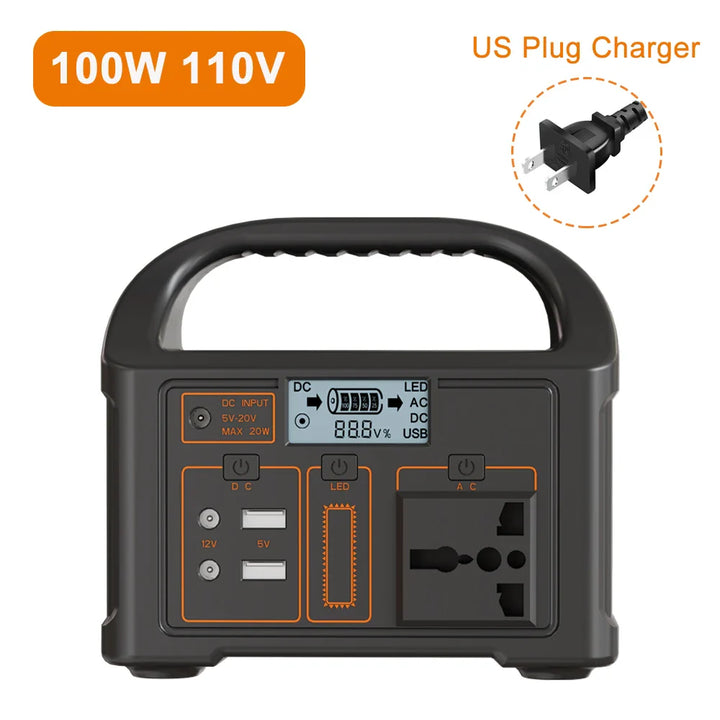 Lisslune | 100W 24,000mAh Portable Power Station with LiFePO4 Battery – PowerGo