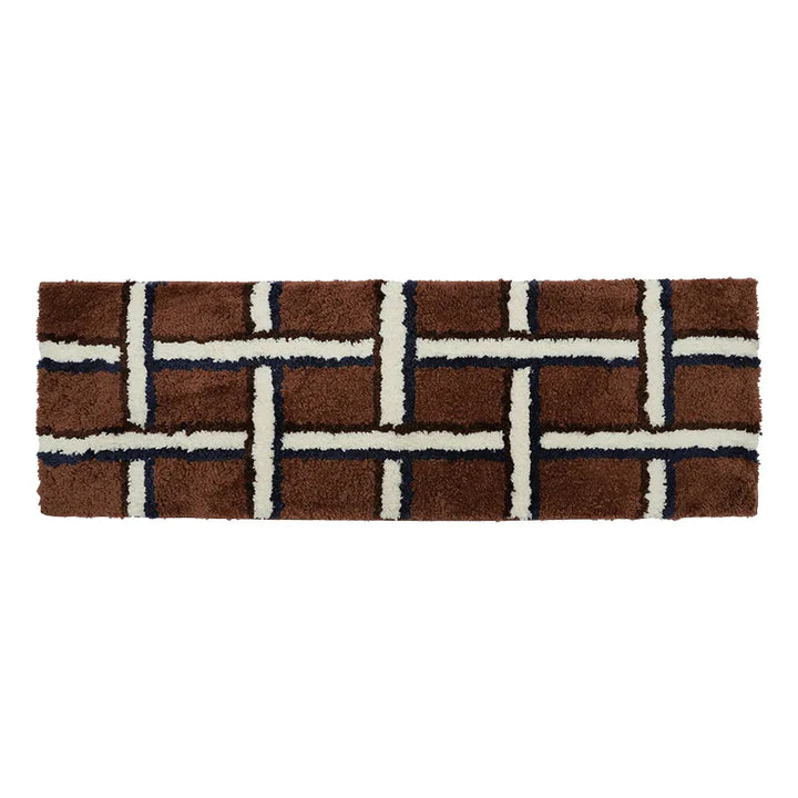 Rynx | Chic Maillard-Tufting-Grid-Living Room Rug Long Bedroom Mat Non-Slip Rug Floor Pad Doormat Aesthetic Home Decor 40x120cm