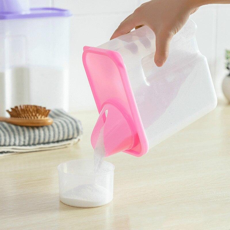 Lisslune | Clear Laundry Detergent Storage Container - Versatile 2L/3L Options in Vibrant Colors
